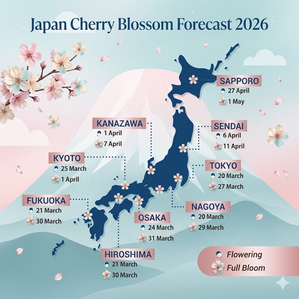 2026 Japan Sakura Map Forecast